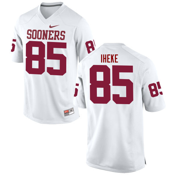Men Oklahoma Sooners #85 Sam Iheke College Football Jerseys Game-White - Click Image to Close